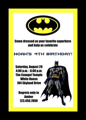 Batman Party Invitations