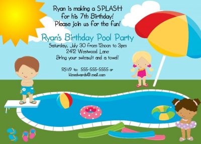 Free Printable Pool Party Invites For Kids