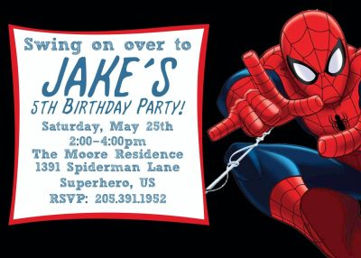 Free Printable Spiderman Birthday Invitations