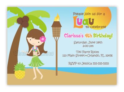 Luau Birthday Invitation