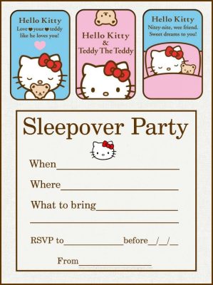 Sleepover Spa Party Invitations Templates Free