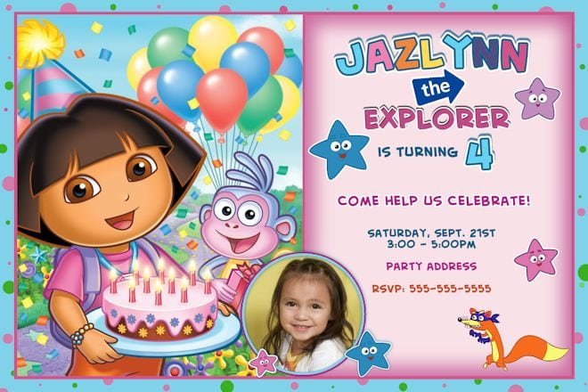 Dora The Explorer Invitations