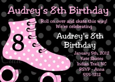 Free Electronic Birthday Invitations Roller Skating