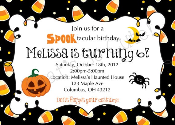 Halloween Bday Invites