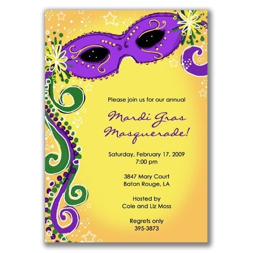 Mardi Gras Invitations